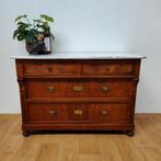 Vintage Frans dressoir commode ladekast met marmer blad 703, Huis en Inrichting, Kasten | Ladekasten, Valkenswaard, Gebruikt, Info@flashbackfurniture.nl