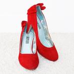 Mooie Suede Hot Item Pumps (Maat 38) s21 € 25,-, Ophalen of Verzenden, Zo goed als nieuw, Rood, Hot Item