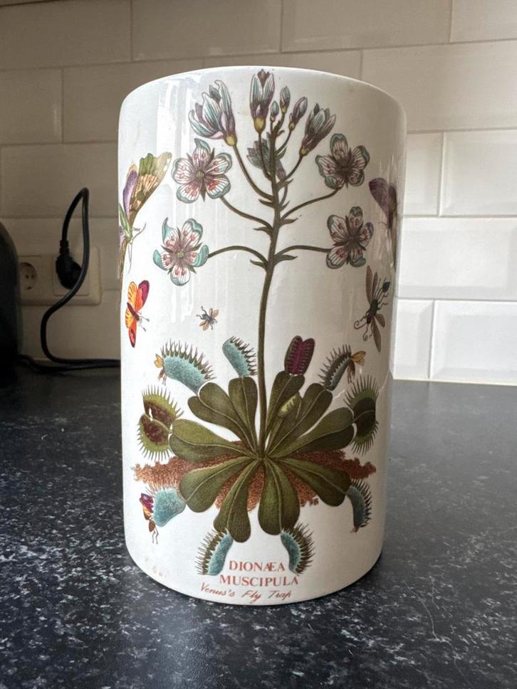 Botanische Vaas - Portmeirion Botanic Garden, Huis en Inrichting, Woonaccessoires | Vazen, Gebruikt, Wit, Minder dan 50 cm, Aardewerk of Porselein