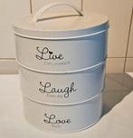 Stapelpotten met tekst, Ophalen of Verzenden, Zo goed als nieuw