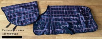 Zwart Fleecegevoerde regendeken met hals 115 ruglengte beschikbaar voor biedingen