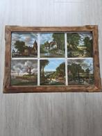 bijzettafel met tegels uit de jaren 70, Minder dan 55 cm, Gebruikt, Hout, Ophalen