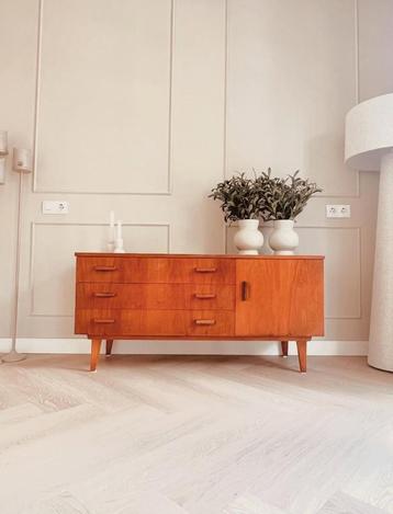 ~ Vintage retro dressoir lowboard kast tv-meubel jaren ‘60 ~ beschikbaar voor biedingen