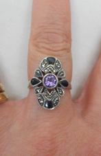 zilveren vintage ring met stenen maat 17.25 nr.532