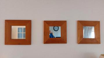 Teakhouten Spiegel - 50x50cm - Ruw & Onbehandeld beschikbaar voor biedingen