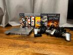 PlayStation 2 Zilver met Spellen en Accessoires, Spelcomputers en Games, Ophalen, Phat, Met 2 controllers, Zilver