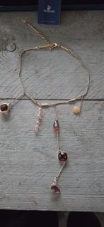 Swarovski Ketting & Armband Set, Sieraden, Tassen en Uiterlijk, Kettingen, Overige materialen, Ophalen of Verzenden, Goud, Met edelsteen