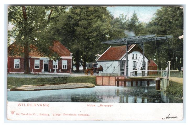Wildervank, Huize "Bareveld", Verzamelen, Ansichtkaarten | Nederland, Gelopen, Groningen, Voor 1920, Verzenden
