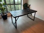 Eettafel zwart Visgraat 160x90, Huis en Inrichting, Tafels | Eettafels, Ophalen, 50 tot 100 cm, Zo goed als nieuw, Metaal