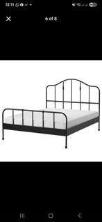 Bed, Huis en Inrichting, Slaapkamer | Bedden, Ophalen, Zwart, Tweepersoons, Zo goed als nieuw