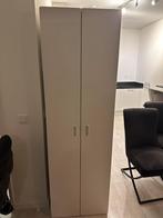 Witte hoge kast voor kleding of opbergruimte, Antiek en Kunst, Ophalen