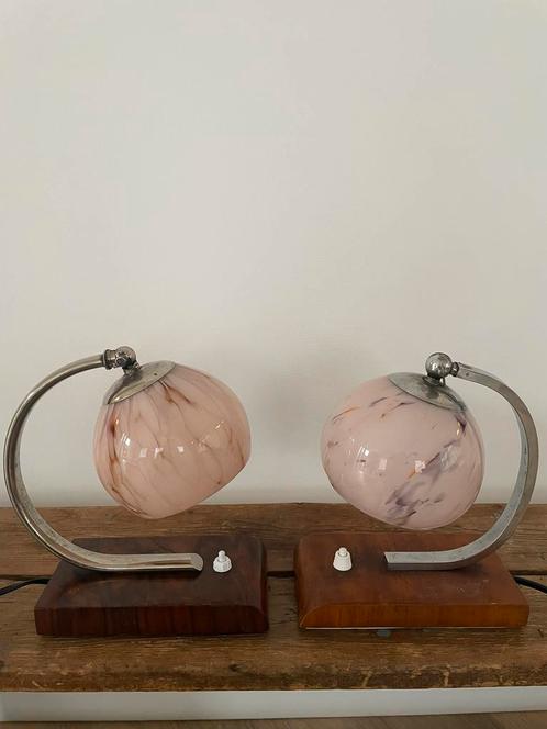 Art deco bedlamp | nachtlamp | tafellamp Frans | antiek, Antiek en Kunst, Antiek | Lampen, Ophalen of Verzenden