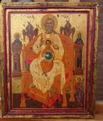 rissisch Ikoon met certificaat. Holy Trinity van Novgorod, Antiek en Kunst, Ophalen of Verzenden