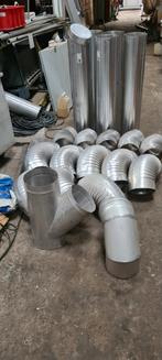 Aluminium afvoer buizen en bochten 200mm, Doe-het-zelf en Verbouw, Buizen en Afvoer, Ophalen, Overige materialen, Bochten, Gebruikt
