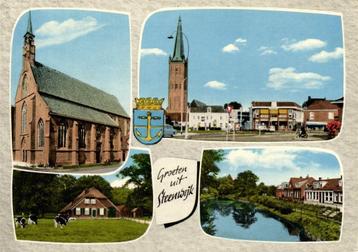 Groeten uit Steenwijk - 4 afb + wapen - 1978 gelopen beschikbaar voor biedingen
