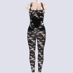 Camouflage dames jumpsuit catsuit bodysuit leger S M L, Kleding | Dames, Jumpsuits, Verzenden, Nieuw