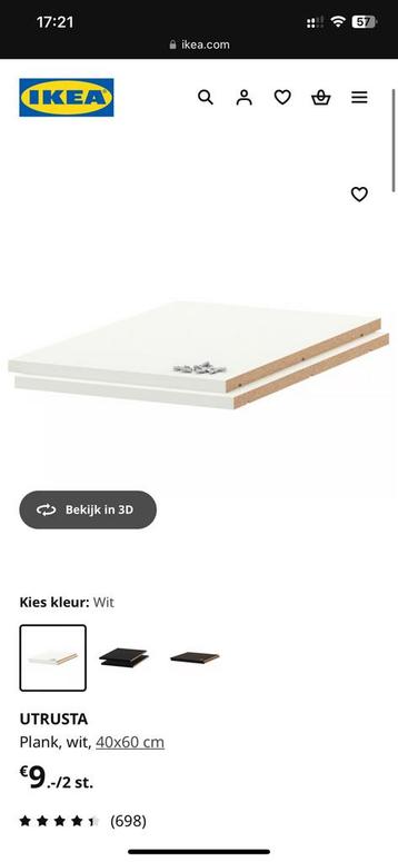 Utrusta 40x60 plank 2x nieuw - afbeelding 1