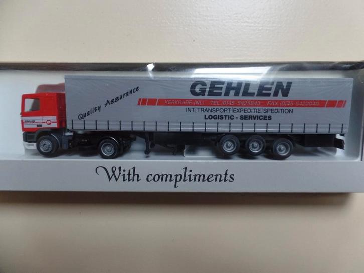 DAF trekker oplegger Gehlen Herpa, Hobby en Vrije tijd, Modelauto's | 1:87, Nieuw, Bus of Vrachtwagen, Herpa, Verzenden