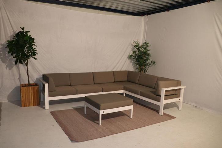 cosmo hoekbank met voetstoel #84, Tuin en Terras, Tuinsets en Loungesets, Zo goed als nieuw, Loungeset, Overige materialen, 6 zitplaatsen