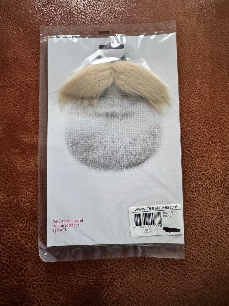 Snor blond, Ophalen of Verzenden, Nieuw, Carnaval, Accessoires
