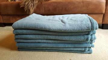 Fleece dekens zeegroen aquablauw 9 stuks beschikbaar voor biedingen