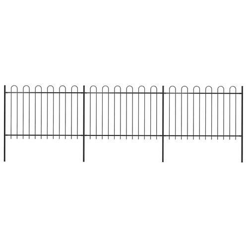 Tuinhek met ringtop staal 537x120 cm €189, Tuin en Terras, Tuinhekken en Hekwerk, Nieuw, Tuinhek, Ophalen of Verzenden