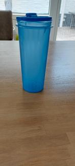 Blauwe Tupperware Beker met Deksel -zo goed als nieuw, Ophalen of Verzenden, Zo goed als nieuw, Blauw, Beker of Kan