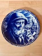 Delfts Blauw Bord - Visser met Pijp, Ophalen