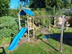 Speeltoestel met huisje, glijbaan, schommel en klimtouw, Ophalen, Gebruikt, Glijbaan