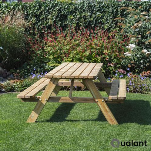 Stevige Geïmpregneerde Picknicktafels, Tuin en Terras, Picknicktafels, Nieuw, Rechthoekig, Hout, Inklapbaar, Ophalen of Verzenden