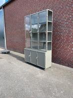 Buffetkast exclusief zwart metaal glas 142 cm breed actie, Ophalen of Verzenden, Nieuw, VITRINEKAST metaal  zwart elegant glas 142 cm breed actie