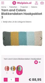 Haakpakket Block Blanket Yarn and Colors, Ophalen of Verzenden, Nieuw, Breien of Haken, Wol of Garen