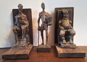 Te Koop: Handgesneden Houten Spaanse Beeldjes van Don Quicho beschikbaar voor biedingen