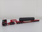 Herpa Mammoet MB trekker met Goldhofer trailer 3+4 + lading, Ophalen of Verzenden, Zo goed als nieuw, Bus of Vrachtwagen, Herpa