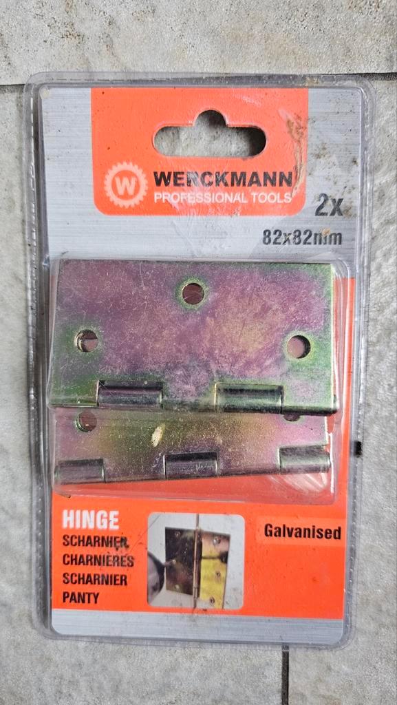 2 Werckmann Scharnieren - Nieuw, Doe-het-zelf en Verbouw, Hang- en Sluitwerk, Nieuw, Scharnier, IJzer, Ophalen of Verzenden