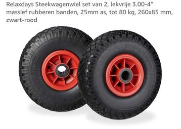 Steekkarrenwielen - 2 stuks - Nieuw in doos beschikbaar voor biedingen