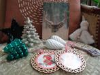 Brocante Kerstspullen / Decoratie   ** Mimosa **, Ophalen of Verzenden