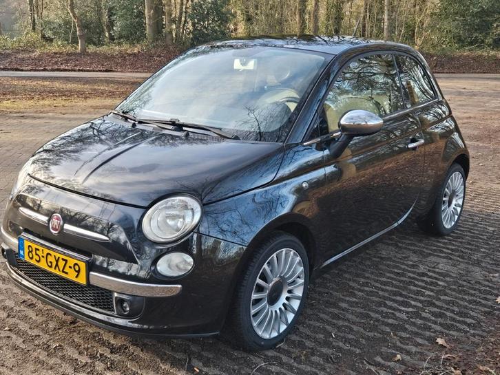 Fiat 500 zwart , airco 1.4, Auto's, Fiat, Bedrijf, ABS, Airbags, Airconditioning, Alarm, Centrale vergrendeling, Climate control