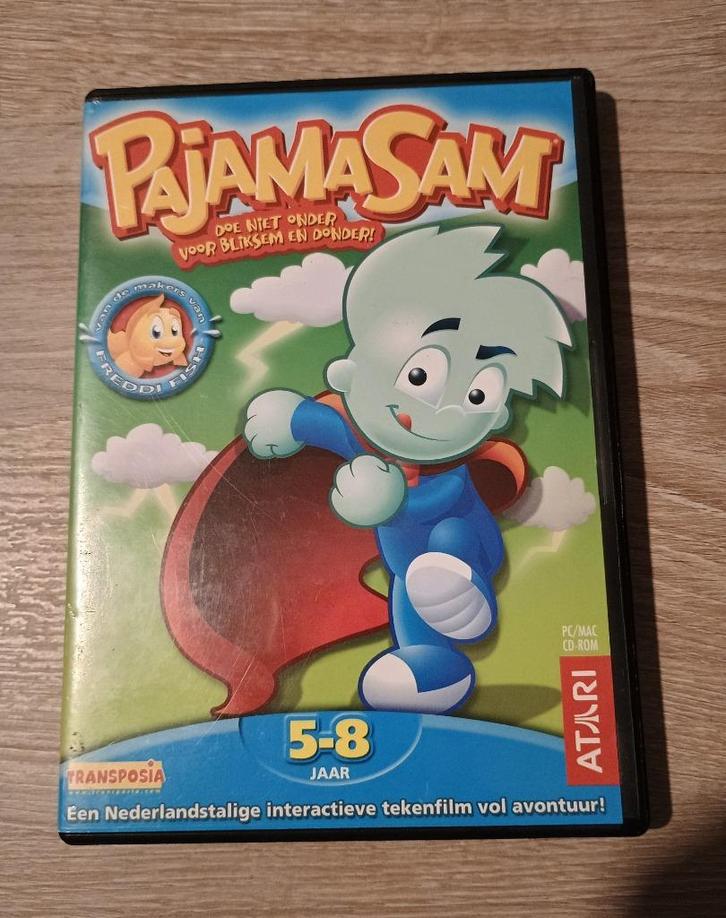 pajama sam 2 doe niet onder voor bliksem en donder, Spelcomputers en Games, Games | Pc, Gebruikt, Puzzel en Educatief, 1 speler