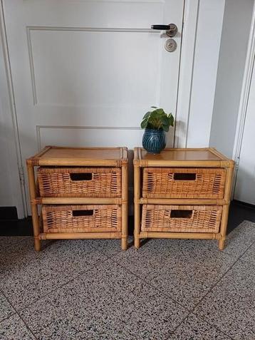 Rotan nachtkastjes  beschikbaar voor biedingen