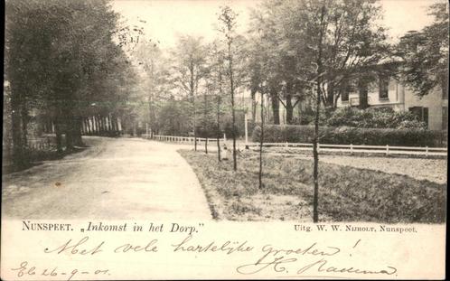 Nunspeet Inkomst in  het Dorp st 1901 uitg W.W. Nijholt, Verzamelen, Ansichtkaarten | Nederland, Gelopen, Gelderland, Voor 1920