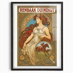 Renbaan DUINDIGT renspoirt Art Nouveau Poster in lijst, Ophalen of Verzenden, Nieuw, A1 t/m A3, Film en Tv