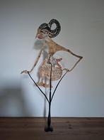 Wajangpop Javaanse schaduwpop met standaard., Ophalen of Verzenden