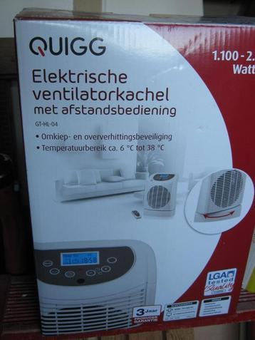 Nieuwe Elektrische Ventilator kachel, met afstandsbediening. beschikbaar voor biedingen