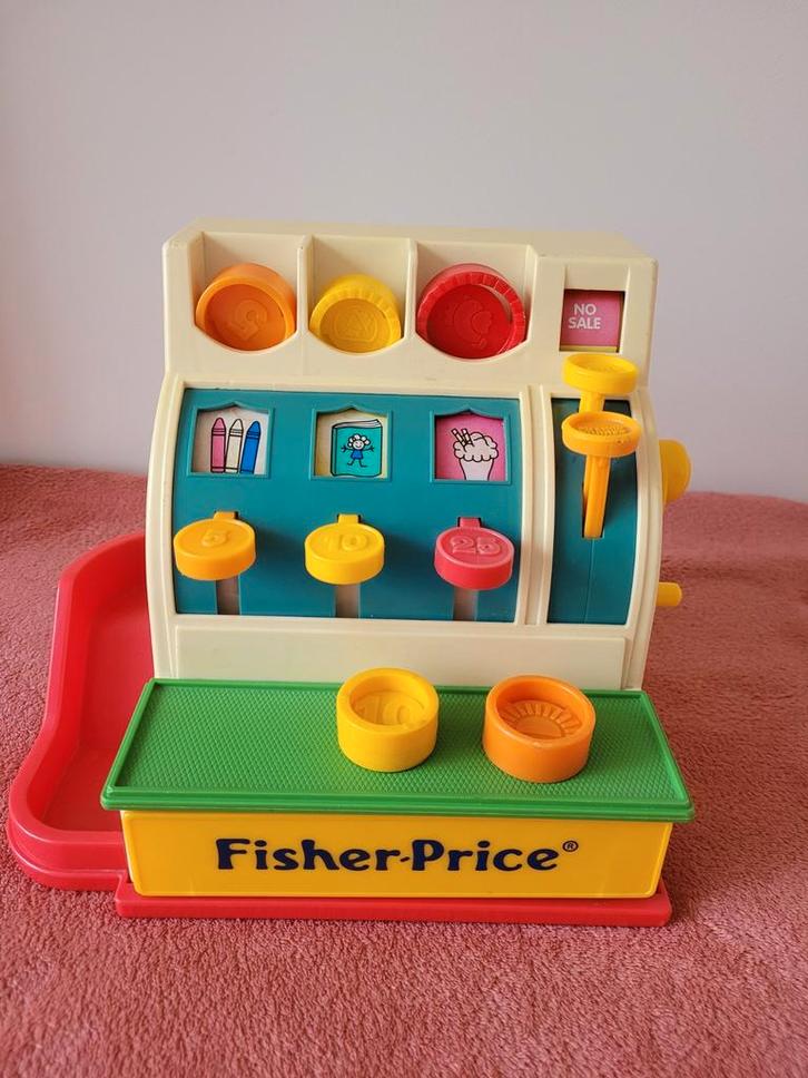 Vintage Fisher Price Kassa - Speelgoed Klassieker, Kinderen en Baby's, Speelgoed | Overig, Gebruikt, Jongen of Meisje, Ophalen of Verzenden