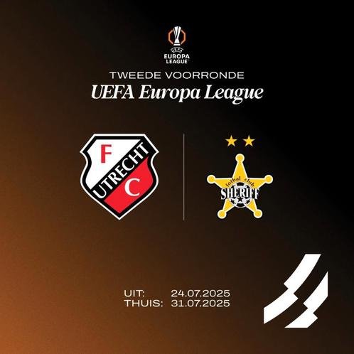 2 kaarten Fc Utrecht vs FC Sheriff Tiraspol, Tickets en Kaartjes, Sport | Voetbal, Twee personen