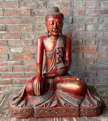 Boeddha Buddha beeld hout beschikbaar voor biedingen