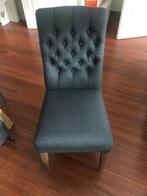 6 antracietkleurige eetkamerstoelen, Huis en Inrichting, Stoelen, Ophalen, Hout, Gebruikt, Landelijk