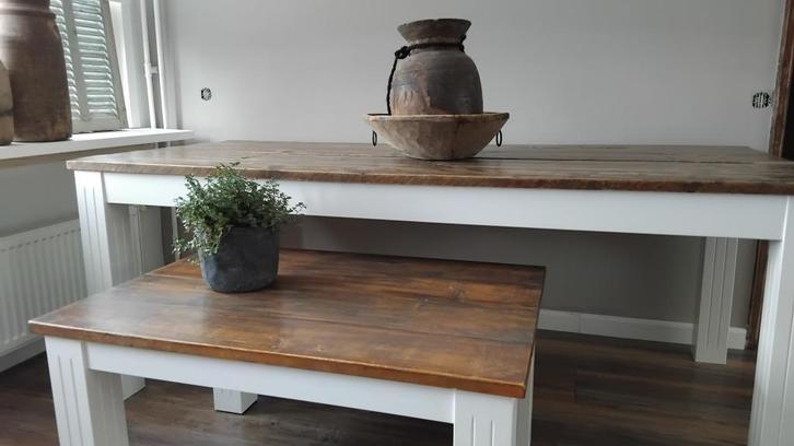 *** Zo goed als Nieuw!  Gáve, landelijke salon & eettafel  *, Huis en Inrichting, Tafels | Salontafels, Zo goed als nieuw, Minder dan 50 cm