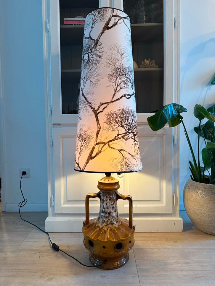 Vintage Retro West Germany Lamp Jaren '60 Fat Lava, Huis en Inrichting, Lampen | Vloerlampen, Gebruikt, 100 tot 150 cm, Stof, Ophalen